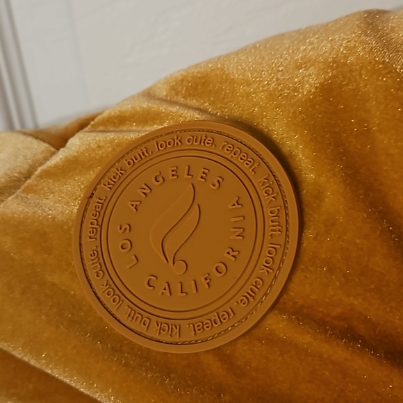 Fabletics Wander Velour Cropped Puffer - Rust - Picture 5 of 8